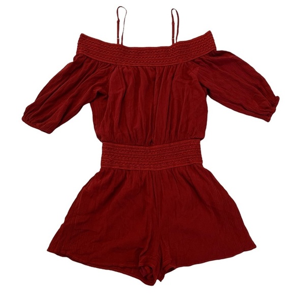 Purple Snow Red Spaghetti strap Romper size Small - Picture 1 of 15